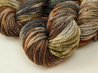 Hand Dyed Yarn, Bulky Weight 100% Superwash Merino Wool - Potluck Greys & Browns - Indie Dyer One of a Kind Thick Chunky Knitting Yarn