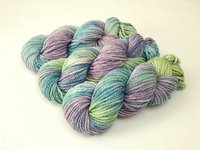 Hand Dyed Yarn, Bulky Weight Superwash Merino Wool - Potluck Pastels - Indie Dyer Blue Green Purple Chunky Knitting Yarn