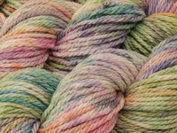 Hand Dyed Yarn, Bulky Weight Superwash Merino Wool - Potluck Pastels - Indie Dyer Blue Green Pink Purple White Speckled Chunky Knitting Yarn