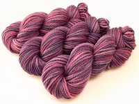 Bulky Hand Dyed Yarn, 100% Superwash Merino Wool - Wisteria Multi - Lavender Lilac Purple Variegated Chunky Knitting Yarn