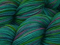 Hand Dyed Yarn, Worsted Weight Superwash Merino Wool - Aegean Multi - Soft Indie Dyed Knitting Yarn, Multicolor Turquoise Blue Green Yarn