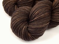 Hand Dyed Yarn, Worsted Weight Superwash Merino Wool - Bark Tonal - Dark Brown Chocolate Indie Dyer Knitting Yarn, Crochet Craft DIY Supply