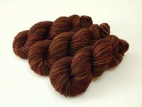 Hand Dyed Yarn, Worsted Weight Superwash Merino Wool - Clove Multi - Indie Dyer Brown Gold Red Knitting Crochet Supply, Autumn Fall Colors 