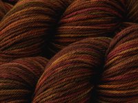 Hand Dyed Yarn, Worsted Weight Superwash Merino Wool - Clove Multi - Indie Dyer Brown Gold Red Knitting Crochet Supply, Autumn Fall Colors 