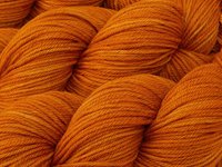 Worsted Weight Hand Dyed Yarn, Superwash 100% Merino Wool - Copper - Indie Dyed Semi Solid Orange Knitting Yarn, Fall Autumn Craft Supply