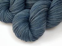 Hand Dyed Yarn, Worsted Weight 100% Superwash Merino Wool - Denim - Indie Dyer Knitting Yarn, Tonal Slate Blue Yarn Skein, Handdyed Yarn