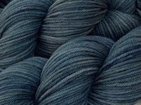 Hand Dyed Yarn, Worsted Weight 100% Superwash Merino Wool - Denim - Indie Dyer Knitting Yarn, Tonal Slate Blue Yarn Skein, Handdyed Yarn