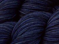 Hand Dyed Yarn, Worsted Weight Superwash Merino Wool - Ink Tonal - Dark Blue Indie Dyed Yarn, Navy Semi Solid Knitting Yarn