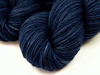 Hand Dyed Yarn, Worsted Weight Superwash Merino Wool - Ink Tonal - Dark Blue Indie Dyed Yarn, Navy Semi Solid Knitting Yarn