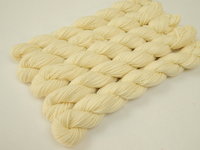 WORSTED WEIGHT Mini Skeins, Superwash Merino Wool - UNDYED - Natural Cream Off White Knitting Yarn, 20g each