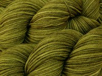 Hand Dyed Yarn, Worsted Weight Superwash Merino Wool - Olive Oil Tonal (Variation) - Indie Dyer Knitting Yarn, Soft Washable Sage Green Crochet Yarn