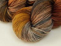 Worsted Weight Hand Dyed Yarn, 100% Superwash Merino Wool - Potluck Greys & Browns - Indie Dyer OOAK Crochet Knitting Yarn, Earthtones Gray Khaki