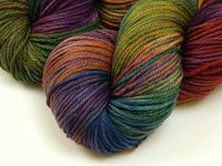 Worsted Weight Hand Dyed Yarn, 100% Superwash Merino Wool - Potluck Rainbow - Indie Dyer OOAK Knitting Crochet Yarn, Earthy Vibrant Colors