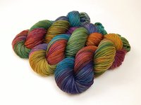 Worsted Weight Hand Dyed Yarn, 100% Superwash Merino Wool - Potluck Rainbow - Indie Dyer OOAK Knitting Crochet Yarn, Earthy Vibrant Colors