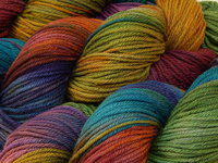 Worsted Weight Hand Dyed Yarn, 100% Superwash Merino Wool - Potluck Rainbow - Indie Dyer OOAK Knitting Crochet Yarn, Earthy Vibrant Colors