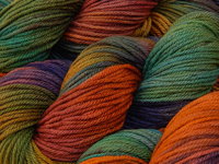 Worsted Weight Hand Dyed Yarn, 100% Superwash Merino Wool - Potluck Rainbow - Indie Dyer OOAK Knitting Crochet Yarn, Earthy Vibrant Colors