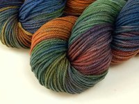 Worsted Weight Hand Dyed Yarn, 100% Superwash Merino Wool - Potluck Rainbow - Indie Dyer OOAK Knitting Crochet Yarn, Earthy Vibrant Colors