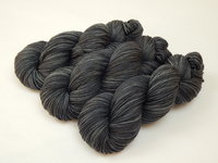 Hand Dyed Yarn, Worsted Weight 100% Superwash Merino Wool - Slate Grey Tonal - Dark Gray Indie Dyer Knitting Yarn, Charcoal Crochet Yarn