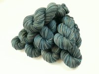 Hand Dyed Yarn, Worsted Weight Superwash Merino Wool - Storm Clouds - Blue Grey Gray Indie Dyer Knitting Yarn, DIY Crochet Craft Supply