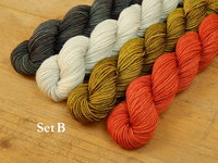 Mini Skein Kit for Snow Matter What Gnome MKAL - Mr. Gnightley - Hand Dyed Yarn, Fingering Sock Weight 4 Ply Superwash Merino Wool, Sock Yarn Set