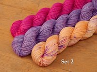 Mini Skein Kits for 2025 Year of Gnomes - Sets of 3 Hand Dyed Yarn Minis, Fingering Sock Weight Superwash Merino Wool