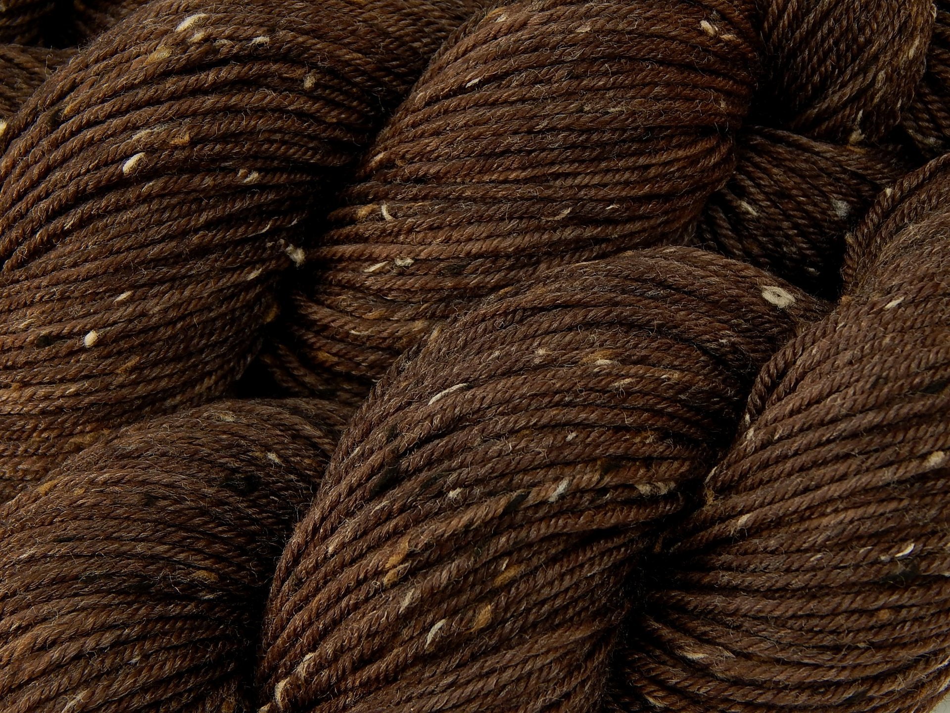 New Base Yarn! Hand Dyed Yarn, DK Weight Tweed Superwash Merino Wool - Bark Tonal - Indie Dyer Yarn, Dark Brown Knitting Yarn with Tweedy Flecks