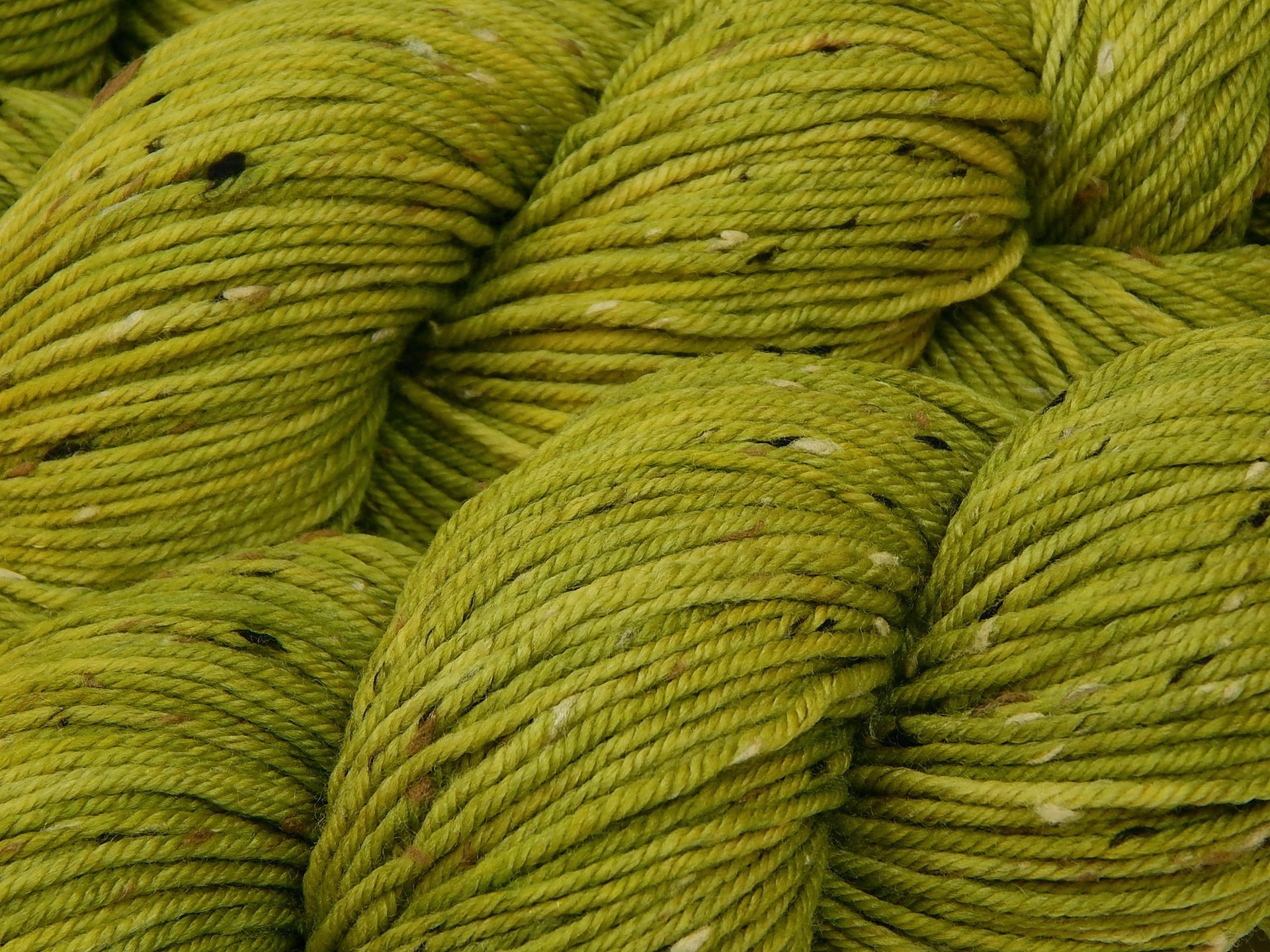 New Base Yarn! Hand Dyed Yarn, DK Weight Tweed Superwash Merino Wool - Lettuce Tonal - Indie Dyer Yarn, Bright Yellow Green Knitting Yarn