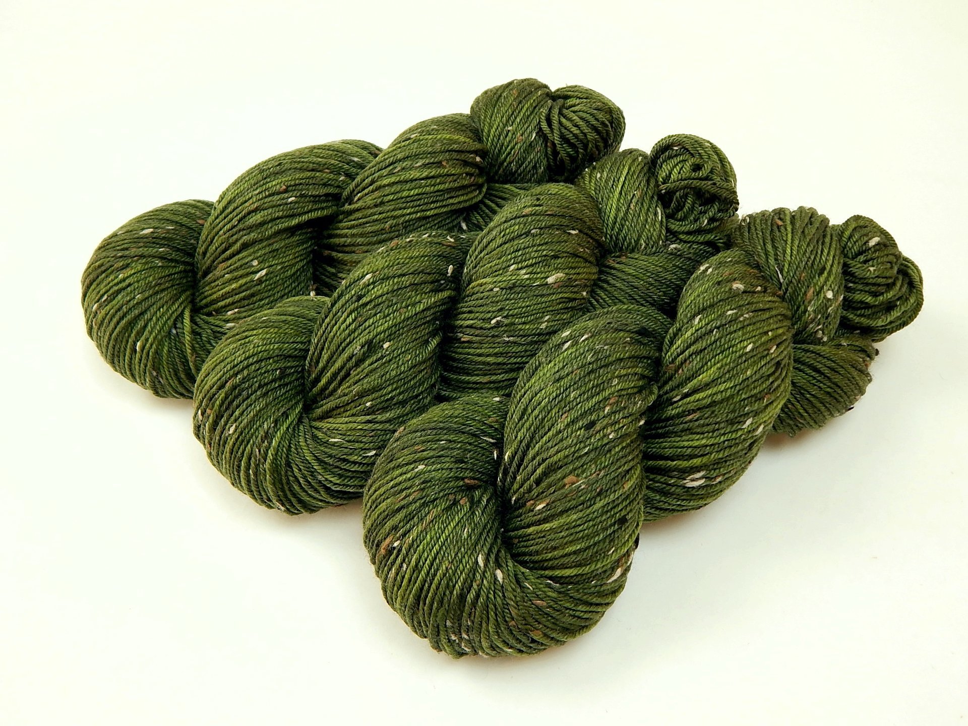 New Base Yarn! Hand Dyed Yarn, DK Weight Tweed Superwash Merino Wool - Moss Tonal - Indie Dyer Yarn, Olive Green Knitting Yarn
