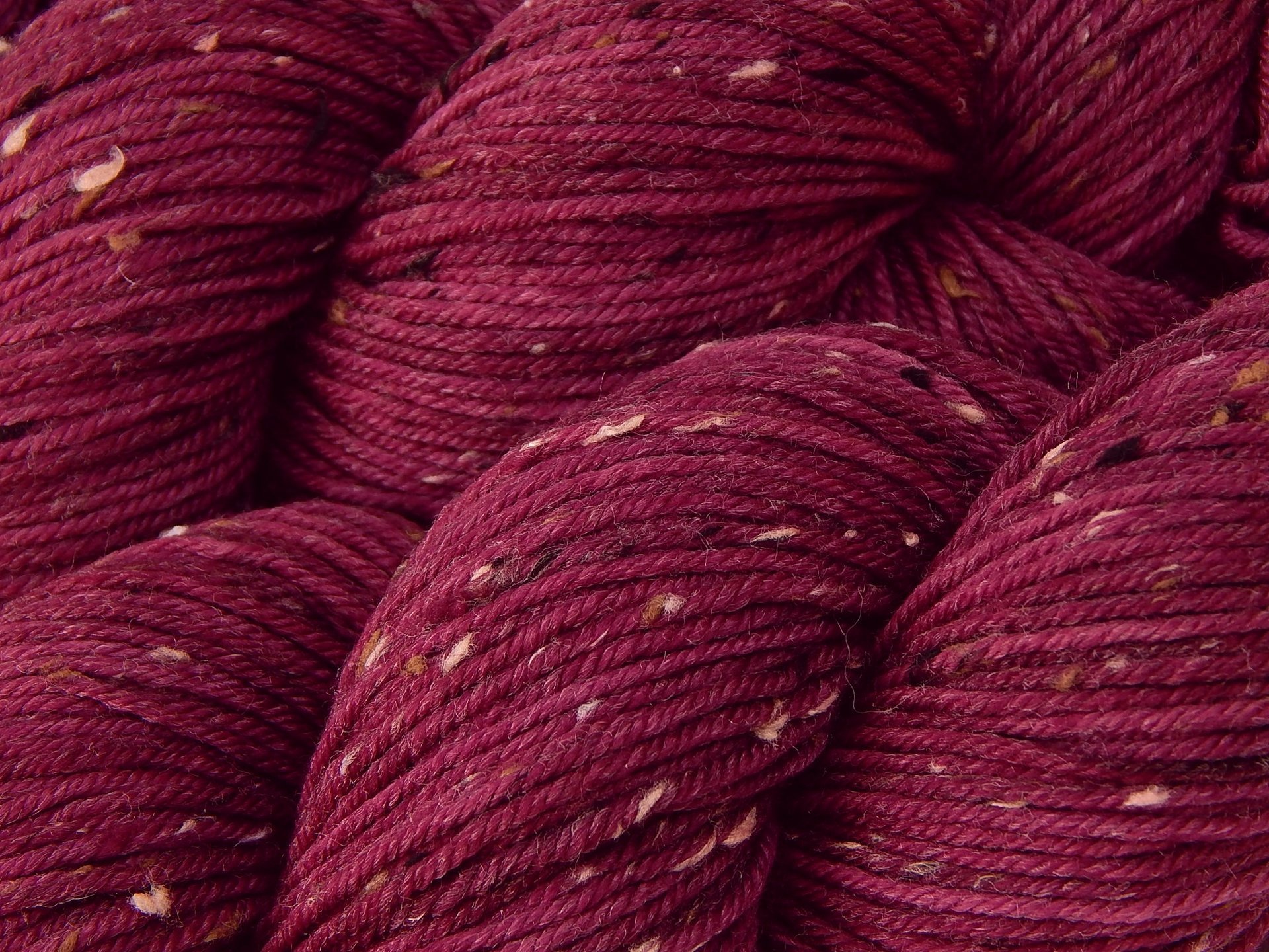 New Base Yarn! Hand Dyed Yarn, DK Weight Tweed Superwash Merino Wool - Plumberry - Indie Dyer Yarn, Deep Berry Red Knitting Yarn
