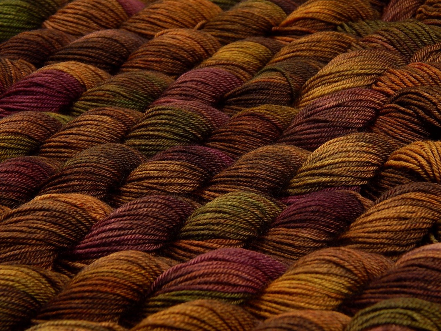 Sock Yarn Mini Skeins Hand Dyed Yarn, Fingering Weight 4 Ply Superwash Merino Wool - Clove Multi - Indie Knitting Yarn, Brown Autumn Yarn