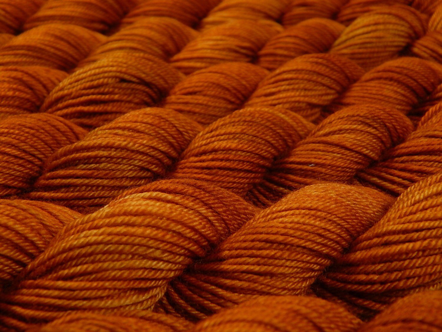 Hand Dyed Sock Yarn Mini Skeins, Fingering Weight 4 Ply Superwash Merino Wool - Copper - Indie Knitting Skein, Orange Autumn Hand Dyed Yarn