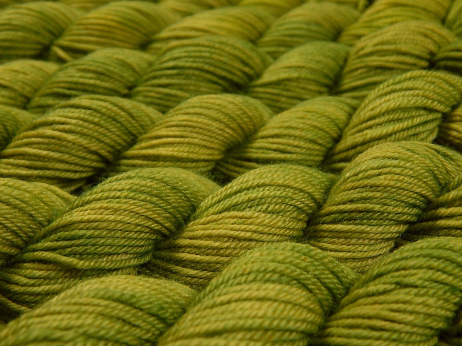 Sock Yarn Mini Skeins, Hand Dyed Yarn, Sock Weight 4 Ply Superwash Merino Wool Yarn - Lettuce Tonal - Bright Yellow Green Fingering Yarn