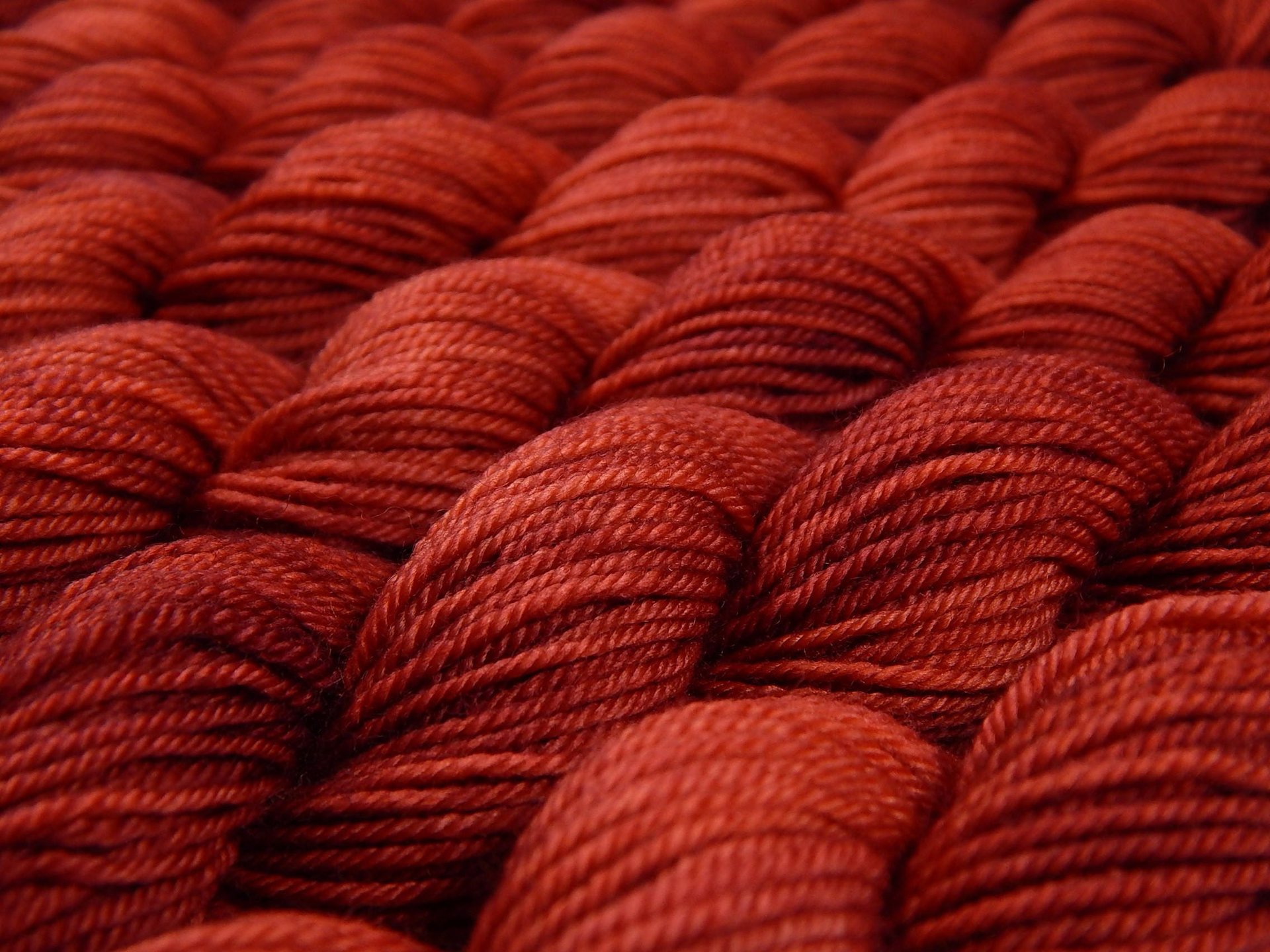 Sock Yarn Mini Skeins, Hand Dyed Yarn Mini, Sock Weight 4 Ply Superwash Merino Wool - Cinnabar - Indie Dyer Tomato Red Fingering Knitting Yarn