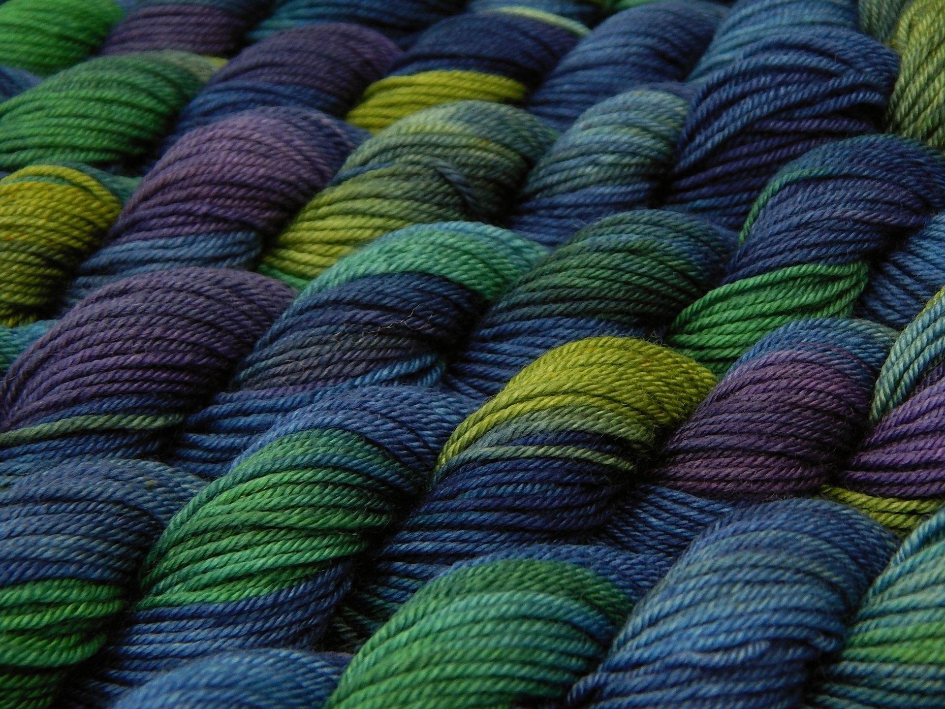Sock Yarn Fingering Weight Mini Skeins, Hand Dyed Yarn, Sock Weight 4 Ply Superwash Merino Wool - Ink Multi - Indie Dyed Blue Green Purple