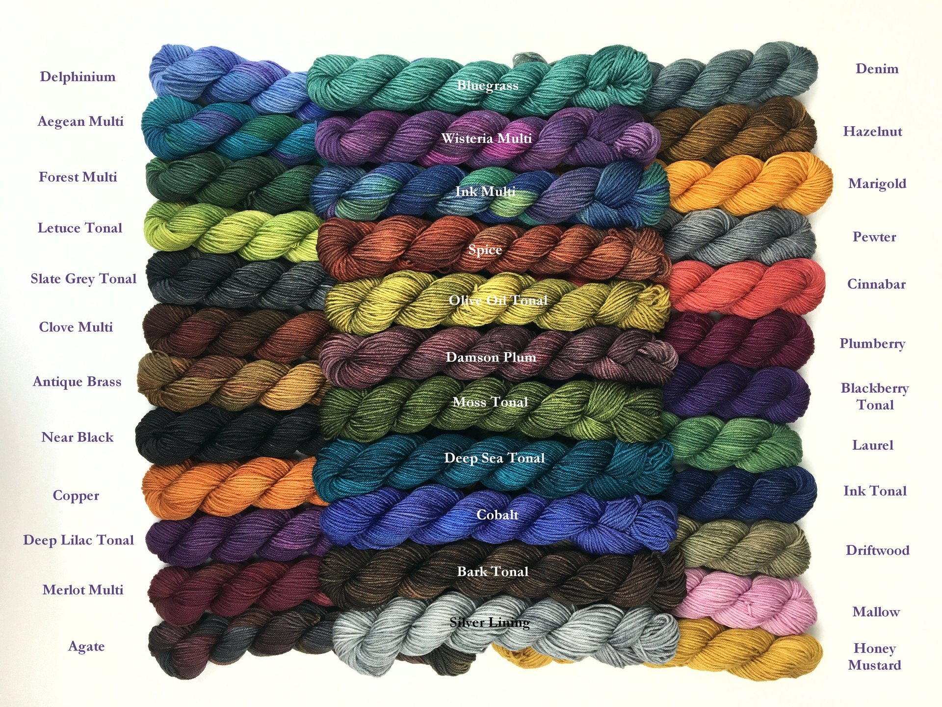 The Ultimate Mini Skein Set - Hand Dyed Yarn, Fingering Weight 4 Ply Superwash Merino Wool, Hand Dyed Sock Yarn, 35 Mini Skeins in 35 Colors