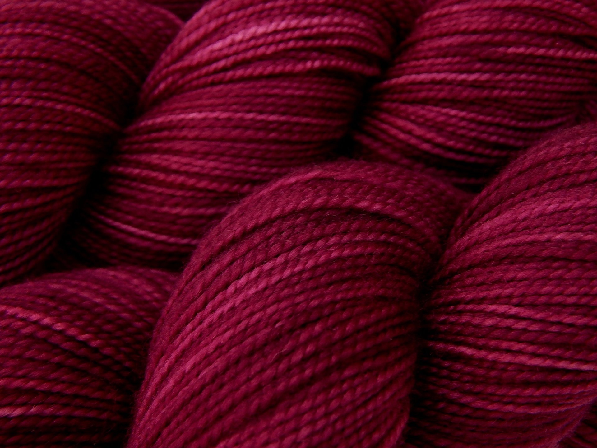 Hand Dyed Yarn, Sock Fingering Superwash Merino Wool - Plumberry - Tonal Knitting Yarn, Indie Dyer Red Berry Semisolid Hand Dyed Sock Yarn