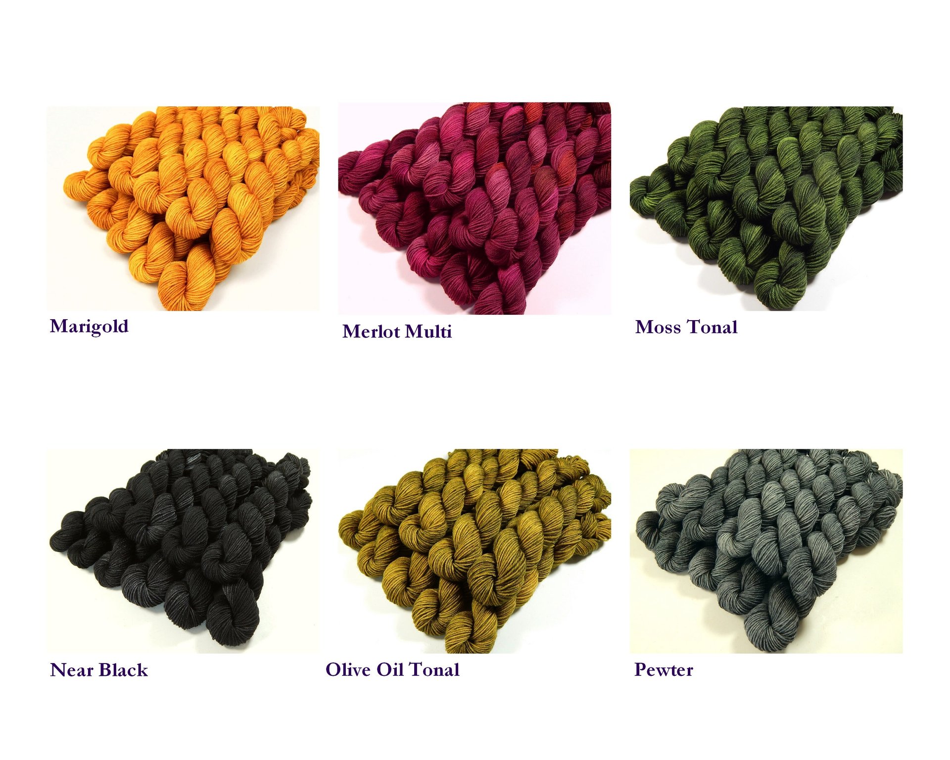 Create Your Own Mini Skein Set - Hand Dyed Sock Yarn, Fingering Weight 4 Ply Superwash Merino Wool, Hand Dyed Yarn, Choose From Over 35 Colors