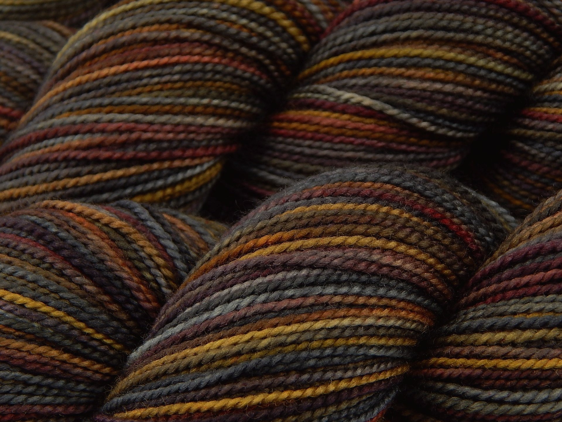 Hand Dyed Yarn, Fingering Weight Superwash 100% Merino Wool - Agate - Indie Dyer Knitting Yarn, Handdyed Sock Yarn Grey Gray Brown Gold