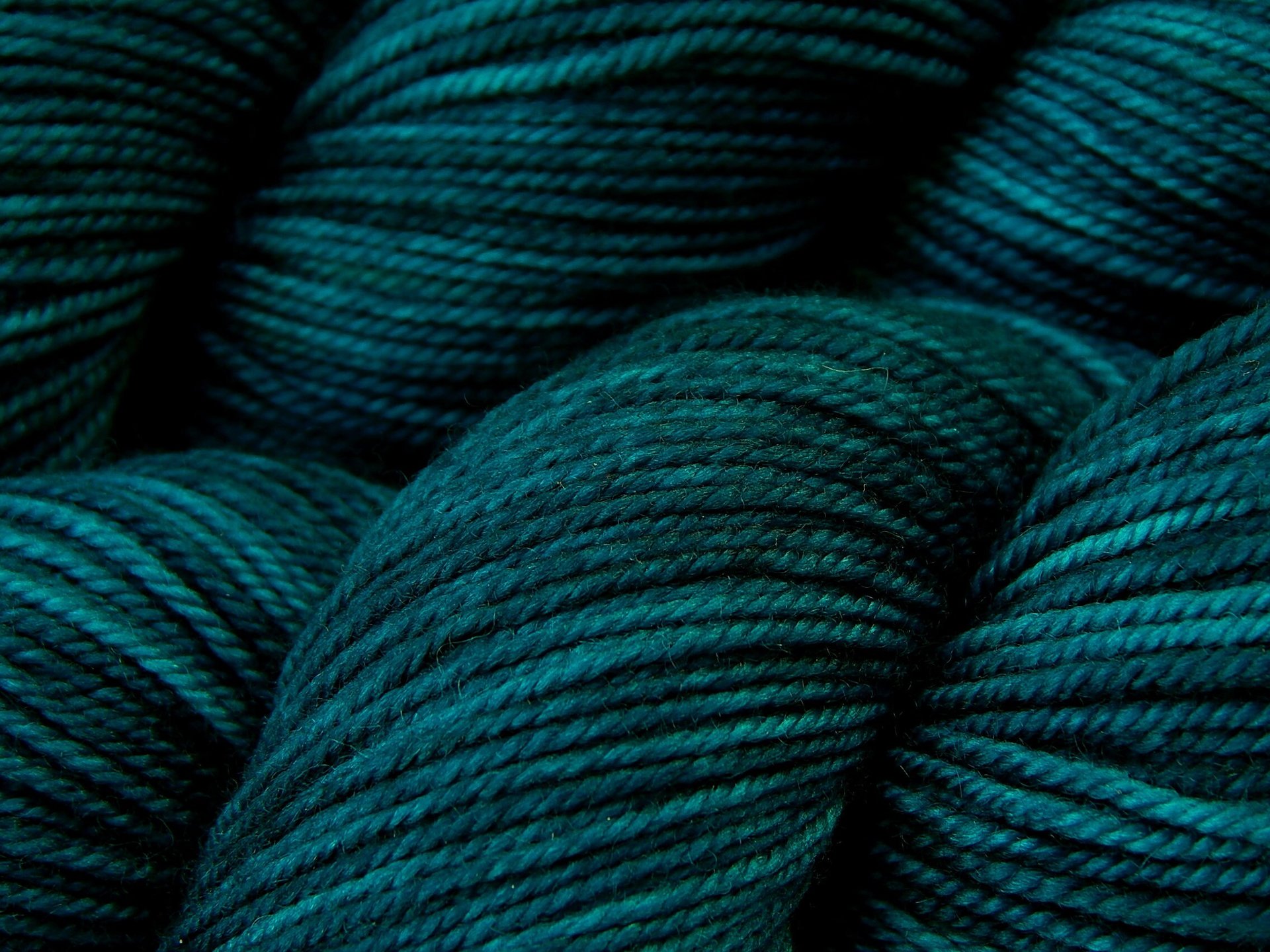 Hand Dyed Yarn, Sport Weight Superwash Merino Wool - Deep Sea Tonal - Indie Dyed Teal Blue Green Knitting Yarn, Semi Solid Heavier Sock Yarn