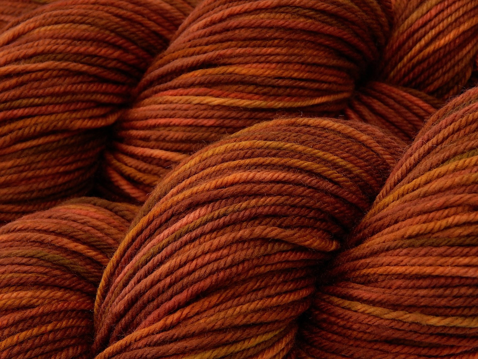 Hand Dyed Yarn, DK Weight Superwash Merino Wool - Spice - Indie Dyed Yarn, Soft Burnt Orange Wool Yarn, Rust Knitting Yarn, Autumn Colors