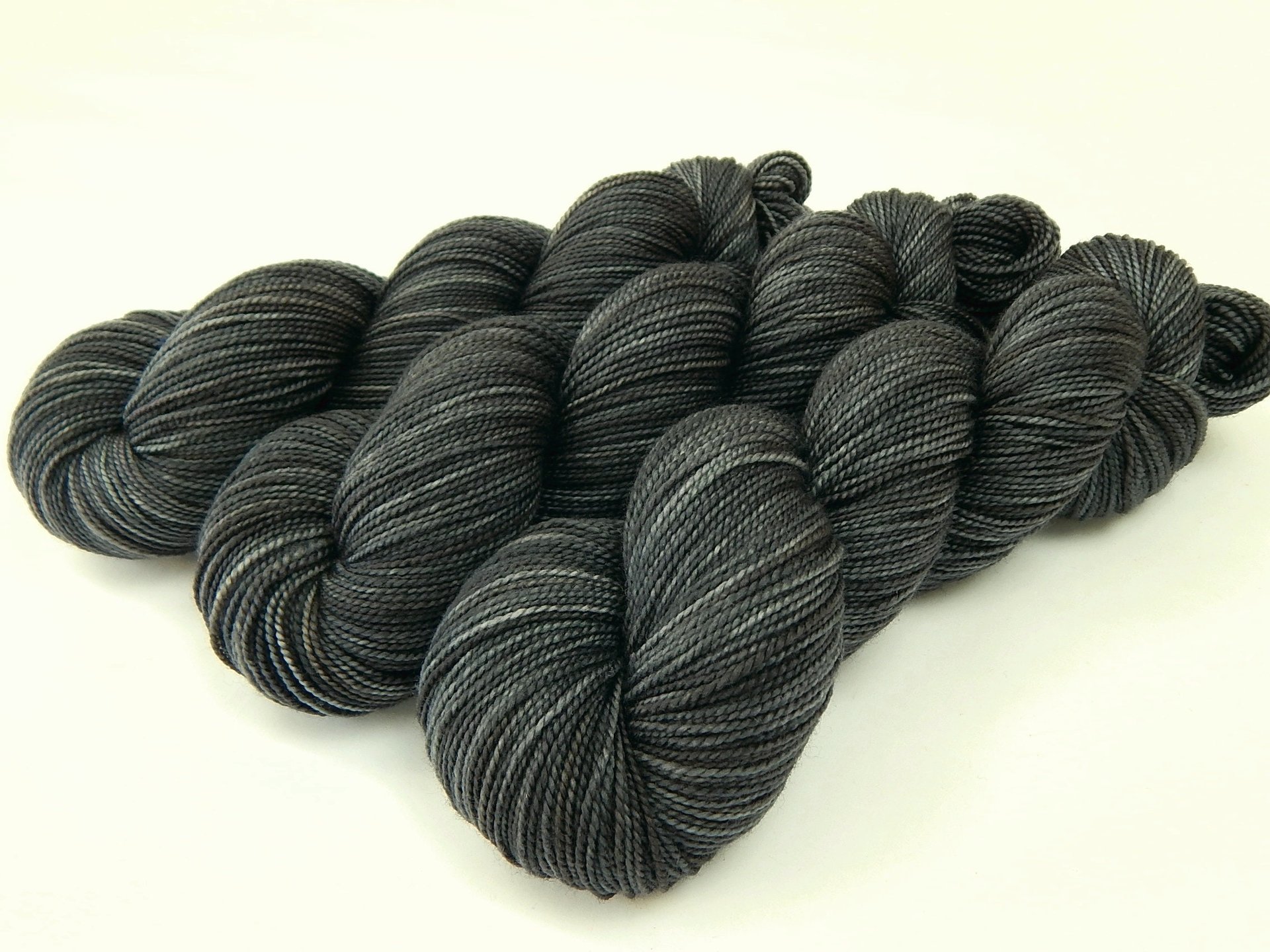 Hand Dyed Yarn, Sock Fingering 100% Superwash Merino Wool - Slate Grey Tonal - Charcoal Gray Indie Dyed Yarn, Knitting Crochet Sock Yarn