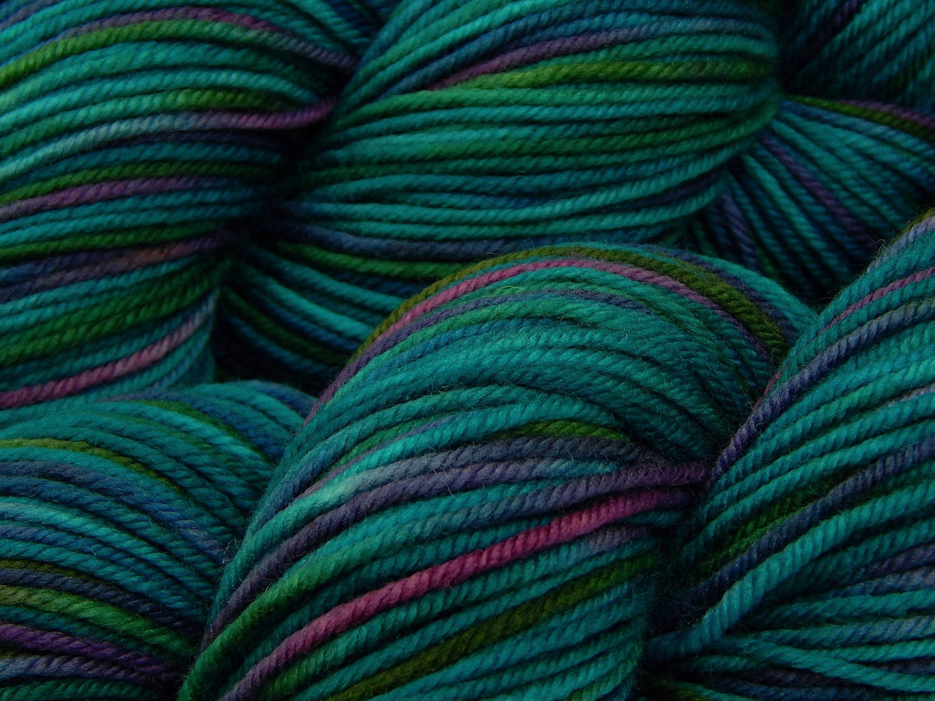 Hand Dyed Yarn, DK Weight Superwash Merino Wool - Aegean Multi - Indie Dyed Yarn, Blue Green Turquoise Knitting Yarn, Multicolor DK Yarn