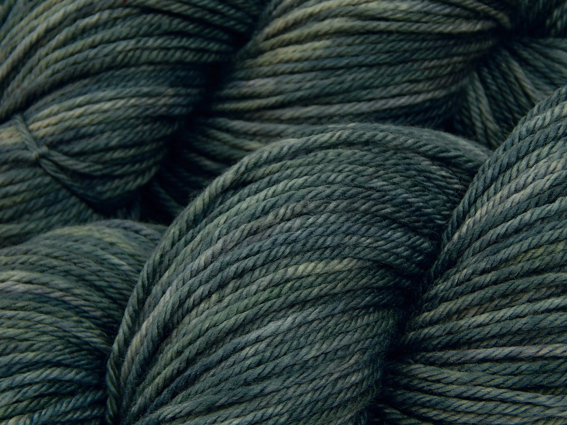 Hand Dyed Yarn, Worsted Weight 100% Superwash Merino Wool - Denim - Indie Dyer Knitting Yarn, Tonal Slate Blue Yarn Skein, Handdyed Yarn