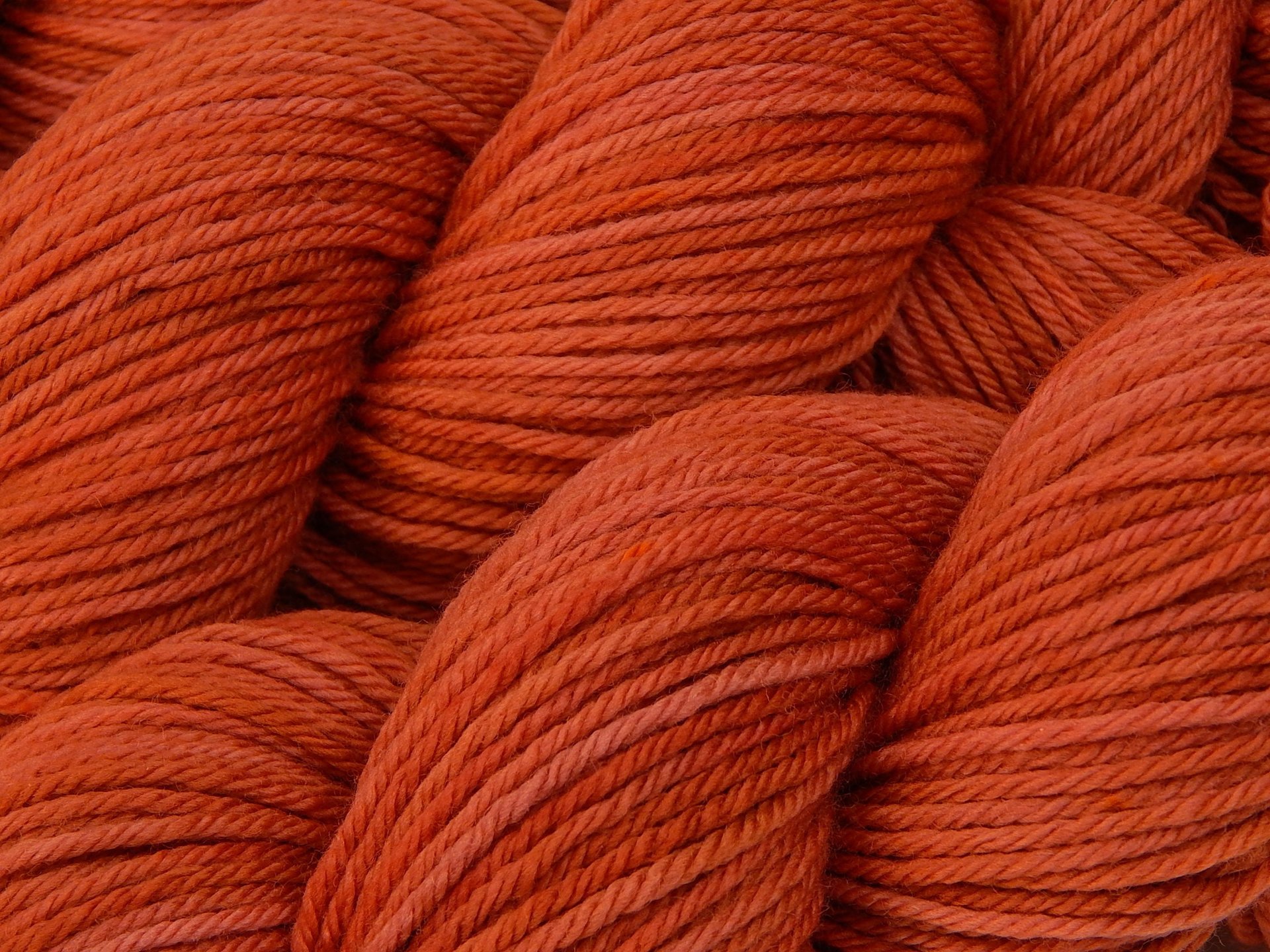 Worsted Weight Hand Dyed Yarn, 100% Superwash Merino Wool - Cinnabar - Indie Dyer Red-Orange Knitting Yarn, Soft Semi Solid Crochet Yarn