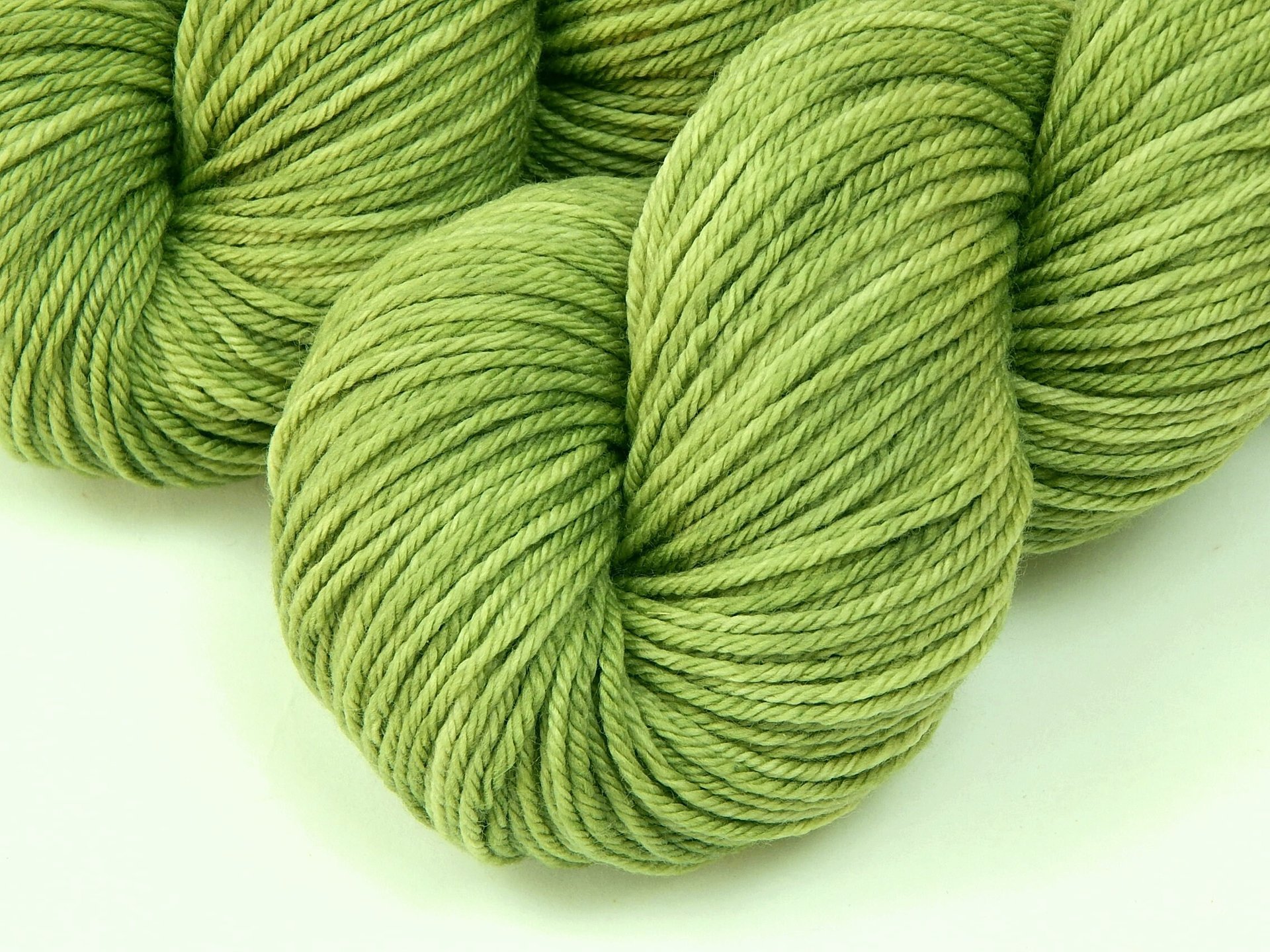 Worsted Weight Hand Dyed Yarn, 100% Superwash Merino Wool - Green Tea - Indie Dyer Sage Olive Green Knitting Yarn, Soft Semi Solid Crochet