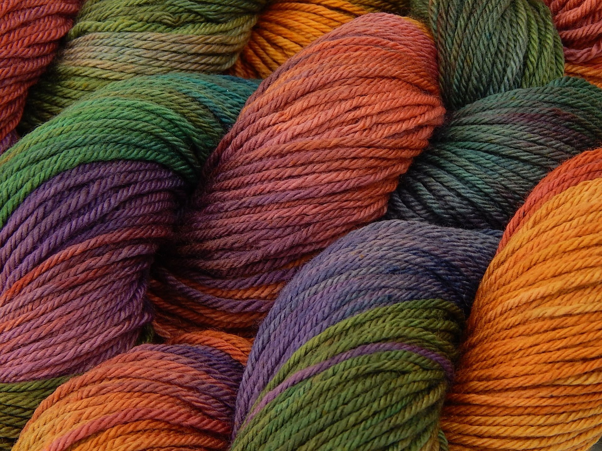 Worsted Weight Hand Dyed Yarn - 100% Superwash Merino Wool - Potluck Rainbow - Indie Dyer OOAK Knitting Crochet Yarn, Deep Rich Colors