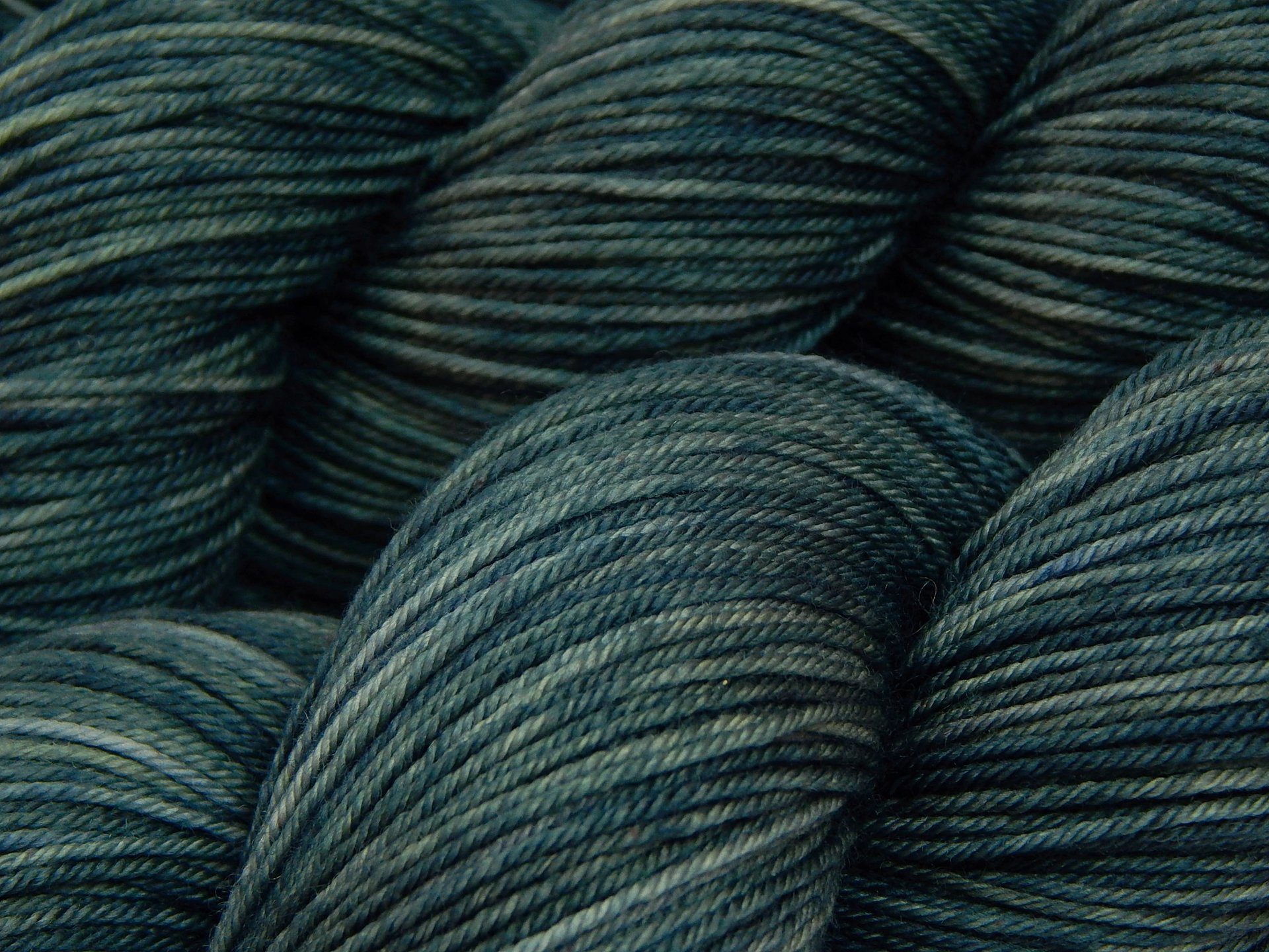 Hand Dyed Yarn, Sock Fingering Weight 4 Ply 100% Superwash Merino Wool - Denim - Indie Dyer Knitting Yarn, Slate Blue Tonal Semi Solid Yarn