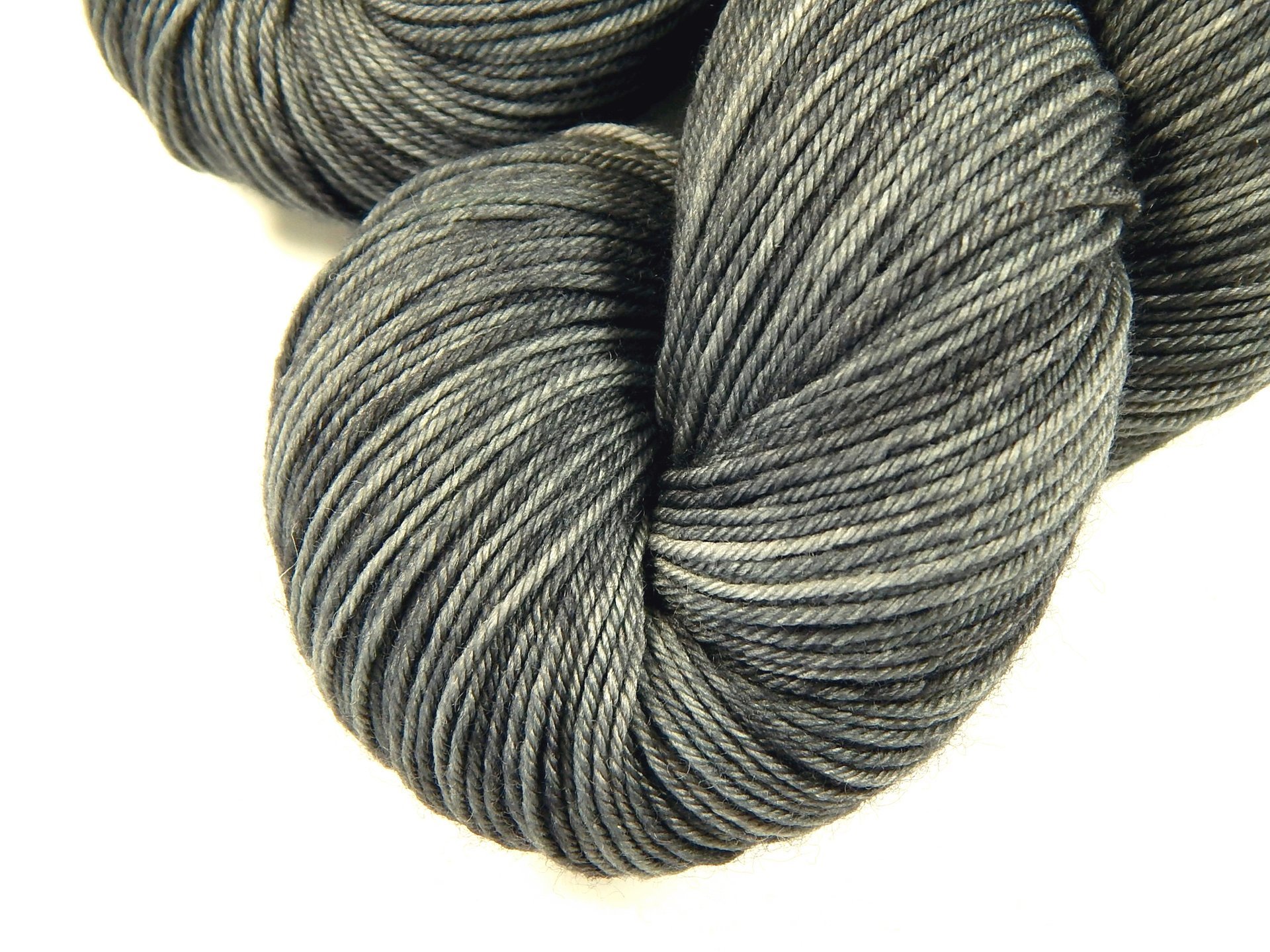 Hand Dyed Sock Yarn, Fingering Weight 4 Ply 100% Superwash Merino Wool - Pewter - Indie Dyed Knitting Yarn, Neutral Tonal Medium Grey Gray 