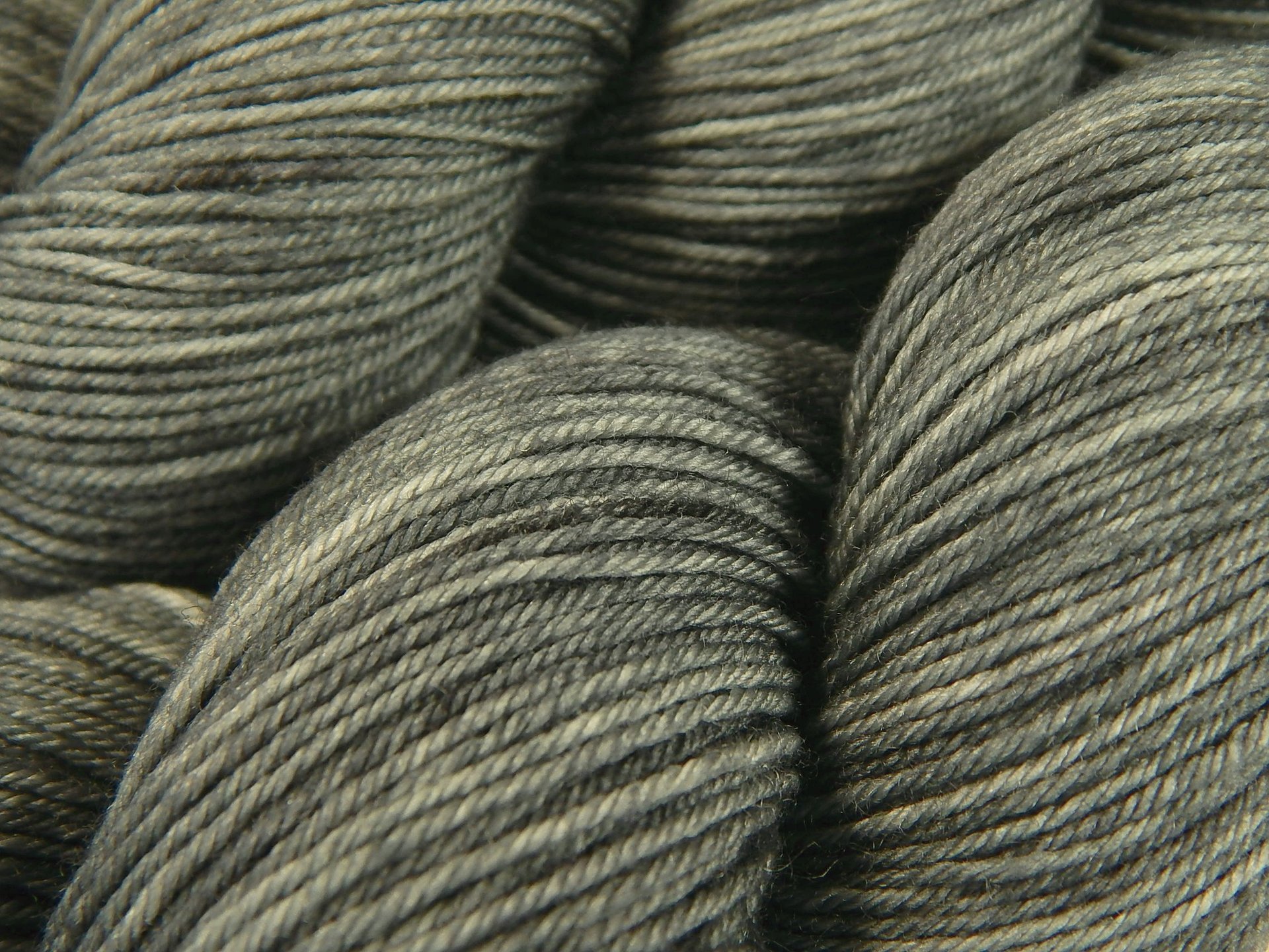 Hand Dyed Sock Yarn, Fingering Weight 4 Ply 100% Superwash Merino Wool - Pewter - Indie Dyed Knitting Yarn, Neutral Tonal Medium Grey Gray 