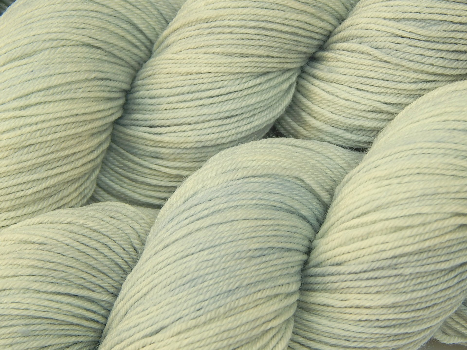 Hand Dyed Sock Yarn, Fingering Weight 4 Ply Superwash Merino Wool - Potluck Ice Blue - Pale Blue Tonal Knitting Yarn, Indie Dyer Hand Dyed Yarn